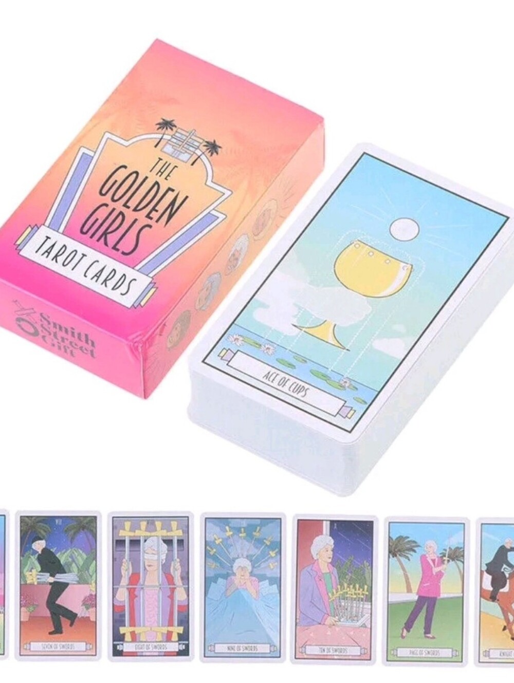 🌴🥮 The Golden Girls Tarot Cards Deck EUC 💖🌟 Stay Golden Smith Street Iconic